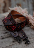 american_darling_tooled_leather_handpainted_buckstitch_handbag_bag_strap_western_rodeo_cowgirl_mack_and_co_designs_australia