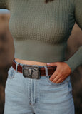 pasadena_tooled_leather_belt_cow_rodeo_buckle_western_cowgirl_mack_and_co_designs_australia