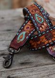 american_darling_tooled_leather_handpainted_buckstitch_handbag_bag_strap_western_rodeo_cowgirl_mack_and_co_designs_australia