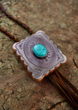 Leather Concho Bolo Necklace