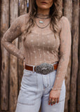 The Western Heritage Lace Top in Bone