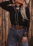 The Vaquera Blouse in Black