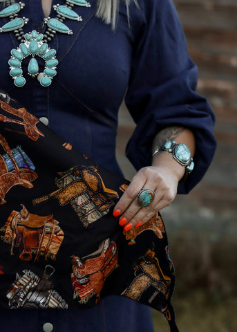 rodeo_western_fashion_silk_satin_turquoise_handmade_handcrafted_concho_scarfslide_slide_wildrag_wild_rag_neck_scarf_tie_necktie_floral_scarves_bucking_bronco_campdraft_barrel_racing_racer_linen_cutting_gingham_linen_8_seconds_ranch_life_cotton_western_toile_paisley_cowgirl_rodeo_poster_vintage_8_seconds_mack_and_co_designs_australia