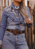 The Cowgirl Blues Blouse