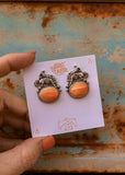 F*ck Around & Find Out Earrings - Orange Spiny