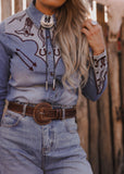 The Cowgirl Blues Blouse
