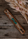 american_darling_tooled_leather_handpainted_cuff_bracelet_western_cowgirl_cowboy_mack_and_co_designs_australia