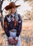saddles_spurs_sweater_rodeo_cactus_america_horses_ponies_black_tan_western_cowgirl_mack_and_co_designs_australia