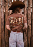 Red Dirt Hat Co. Tooled Leather Tee