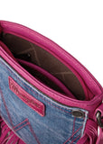 Wrangler Denim Jean Pocket Crossbody Bag in Pink