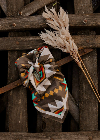 rodeo_western_fashion_silk_satin_aztec_handmade_handcrafted_concho_scarfslide_slide_wildrag_wild_rag_neck_scarf_tie_necktie_floral_scarves_bucking_bronco_campdraft_barrel_racing_racer_linen_cutting_gingham_paisley_cowgirl_mack_and_co_designs_australia