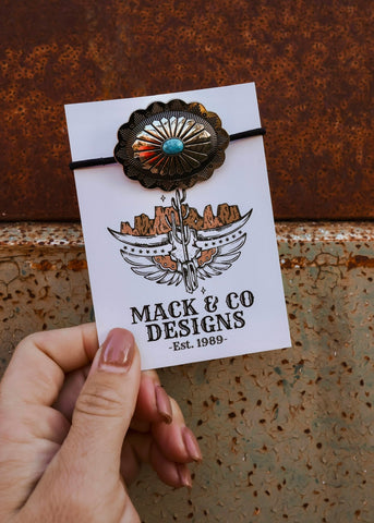 Presley Concho Hair Tie - Oval