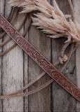 tooled_leather_bag_strap_brown_chocolate_western_floral_cowgirl_mack_and_co_designs_australia