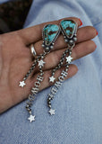 Howdy Fringe Earrings - Kingman Turquoise