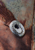 Madeline Wide Leather Belt - Oval Buckle
