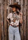 XOXO Art & Co. Brown Bronc Tee