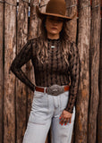 The Western Heritage Lace Top in Black