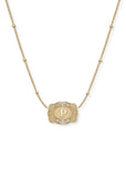 *PRE-ORDER* Inital Ultra Mini Belt Buckle Necklace - Gold