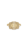 *PRE-ORDER* Inital Mini Belt Buckle Ring - Gold