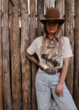 XOXO Art & Co. Saddle Flower Bronc Tee