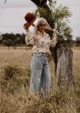 cotton_rye_outfitters_america_longhorn_rust_pearl_snap_button_up_arena_shirt_womens_western_cowgirl_mack_and_co_designs_australia