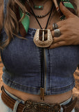 The Western Buckle Bolo in Gold