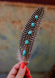Turquoise Hat Feather