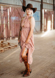 Camilla Maxi Dress in Chocolate Gingham
