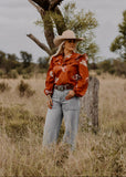 finley_western_cowboy_hat_rodeo_cowgirl_ruffle_puff_sleeve_blouse_arena_shirt_mack_and_co_designs_australia