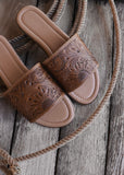 amelia_womens_tooled_leather_sunflower_slides_shoes_mack_and_co_designs_australia