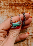 Cosmic Baby Bar Necklace - Kingman Turquoise