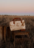 kate_overnight_tote_bag_handbag_cowhide_tan_leather_brown_duffle_duffel_country_western_mack_and_co_designs_australia