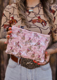 The Birdie Rose Quilted Cosmetic Bag