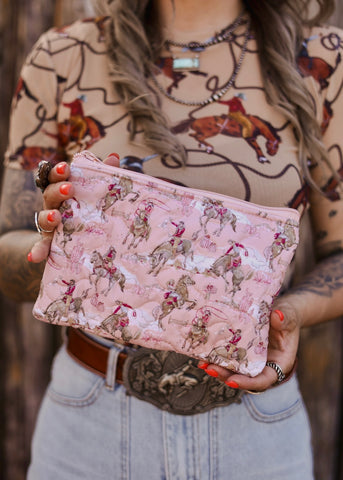 The Birdie Rose Quilted Cosmetic Bag