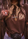 Red Dirt Hat Co. Tooled Leather Tee