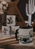 western_heritage_set_ranch_life_old_west_saddles_longhorn_cattle_cowboy_cowpoke_oversized_xl_coffee_cup_mug_western_home_decor_ranchy_punchy_mack_and_co_designs_australia