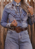 The Cowgirl Blues Blouse