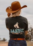 bandit_rodeo_co_bucking_bronco_saddle_nfr_western_ride_rank_make_bank_graphic_tee_t_shirt_mack_and_co_designs_australia
