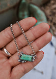 Cosmic Baby Bar Necklace - Kingman Turquoise