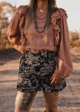 The Desert Rose Ruffle Blouse