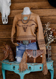 camel_longhorn_sweater_cowgirl_western_cotton_rye_outfitters_america_mack_and_co_designs_australia