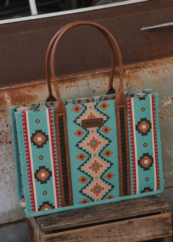 wrangler_southwestern_aztec_tote_bag_handbag_tan_brown_turquoise_usa_america_western_montana_west_mack_and_co_designs_australia