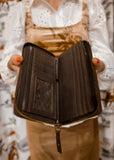 The Boot Stitch Wallet In Chocolate