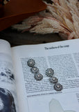 Floral Concho Dangle Earrings