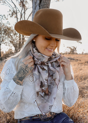 rodeo_western_dans_wild_horses_fashion_ruffle_wrap_handmade_handcrafted_concho_scarfslide_slide_wildrag_wild_rag_neck_scarf_tie_necktie_floral_scarves_turquiose_bucking_bronco_campdraft_barrel_racing_racer_linen_gingham_ranch_rider_paisley_cowgirl_mack_and_co_designs_australia