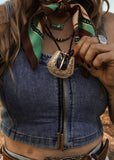 The Western Buckle Bolo in Gold