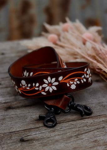 american_darling_tooled_leather_handpainted_buckstitch_handbag_bag_strap_western_rodeo_cowgirl_mack_and_co_designs_australia