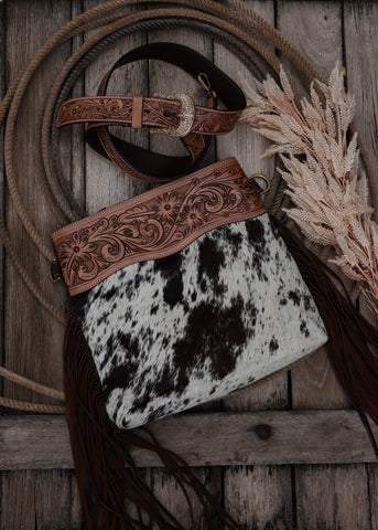 reagan_genuine_tooled_tooling_leather_bag_white_cowhide_crossbody_brown_chocolate_handbag_tote_country_western_cowgirl_fringe_buckle_mack_and_co_designs_australia
