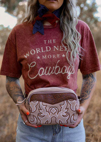 The Amarillo Nights Crossbody Bag in Beige