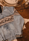 The Wild Horses Denim Bomber Jacket